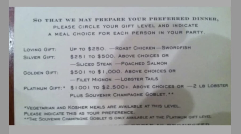 A Couple Offered Wedding Guests Better Food Options If Gifts Were More Expensive