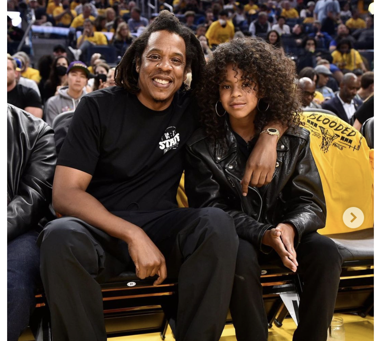 So Cute! Blue Ivy Attends Game 5 With Jay Z - Emily CottonTop