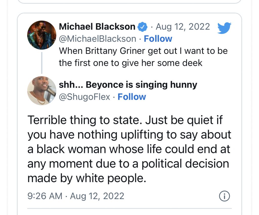 Social Media Reacts To Michael Blackson's Brittney Griner "Joke" About  Getting Intimate With Her When She Get's Out - Emily CottonTop