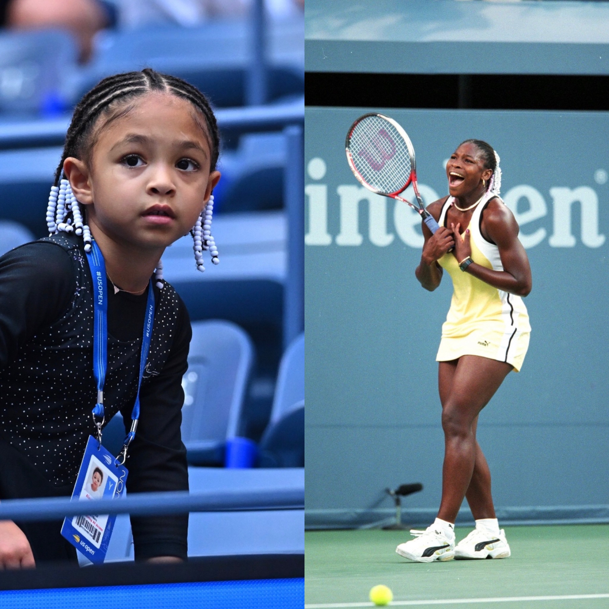 Olympia Trends Wearing The Same Iconic Beads In Her Hair Her Mom Serena ...