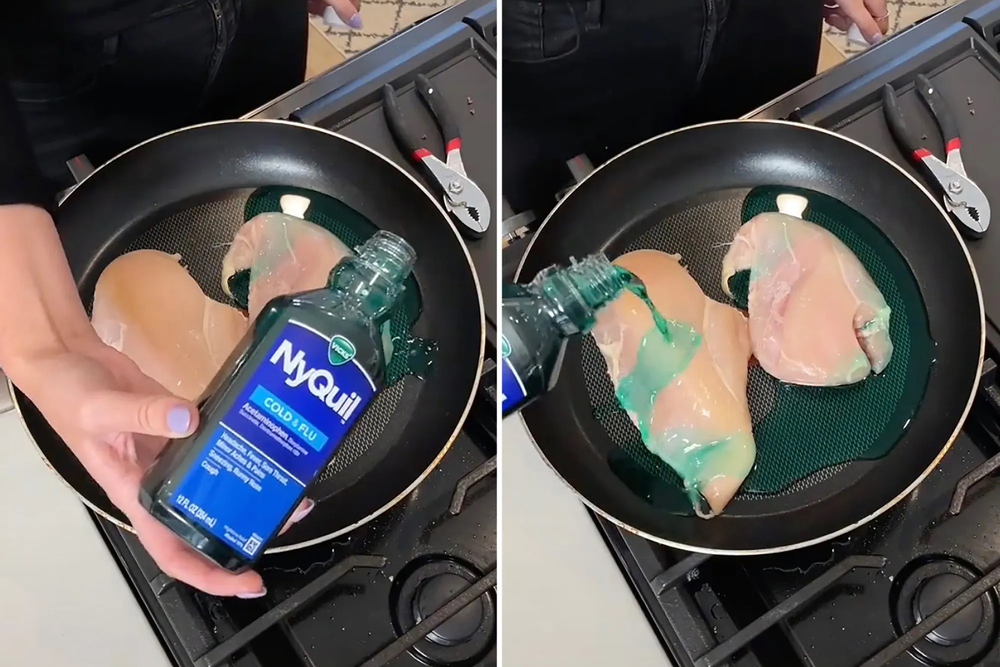 The FDA Issues Warning Against The Viral TikTok Cooking Chicken In NyQuil Challenge