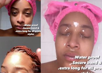 Neat! This Extra Long Shower Cap Bonnet Is Designed To Protect Your Long Styles In The Shower