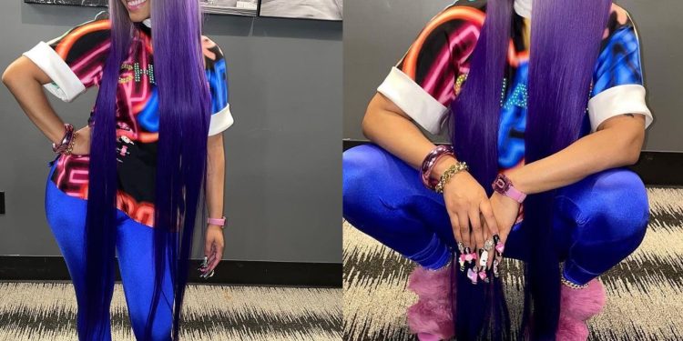 Nicki Minaj’s New Purple Ombre Wig Is Gorgeous