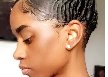 A Sleek Style Option For Your TWA On The Days You Want Something Different