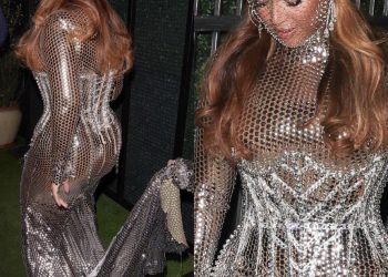 Beyoncé Wore This Custom Burberry Dress After The Grammys And We Are Still Talking About It