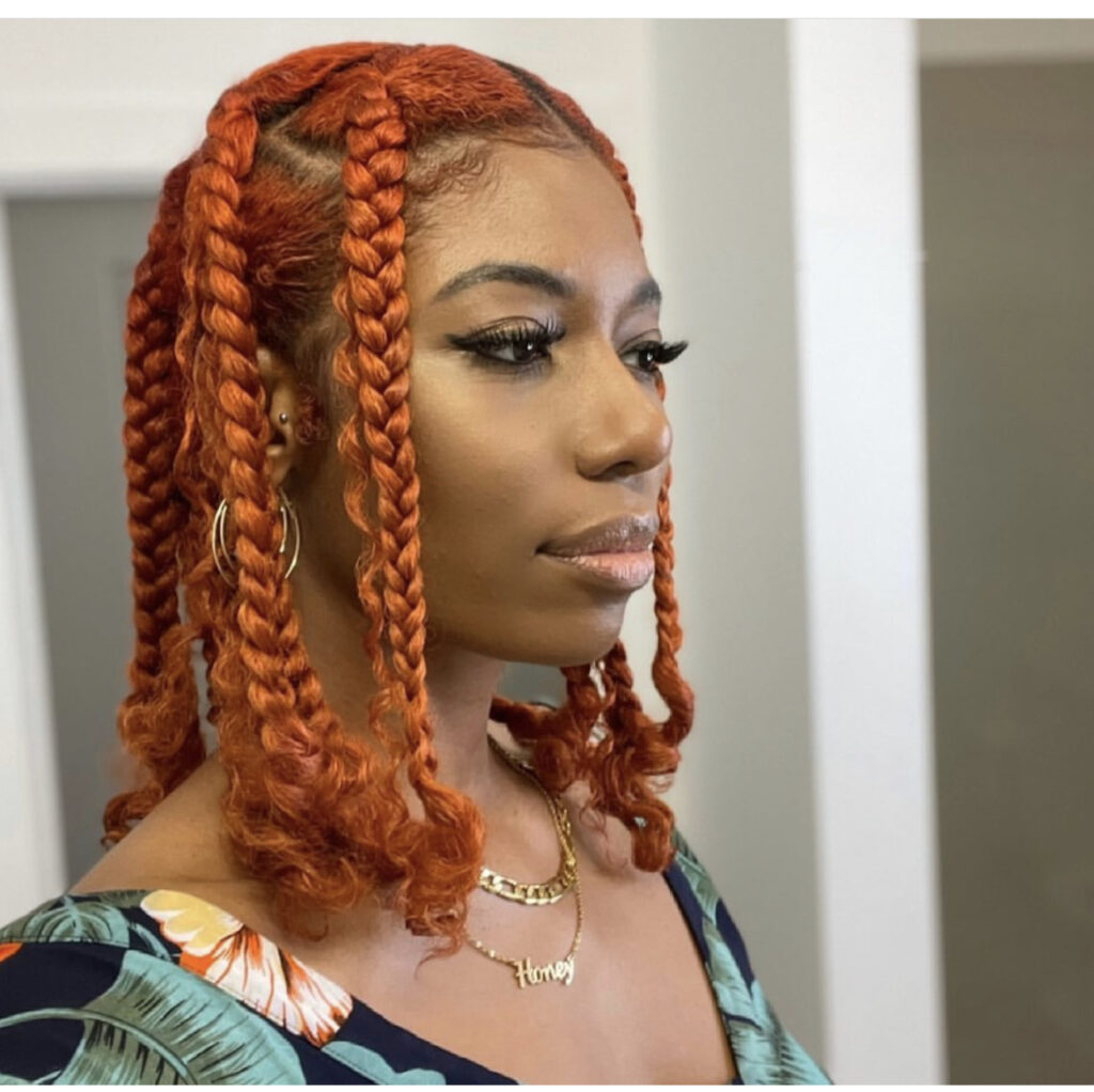 Chime Edwards with Coi Leray braids