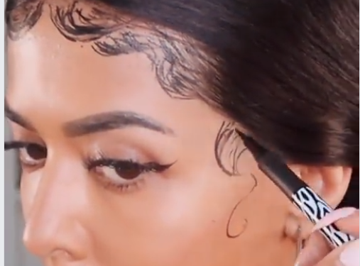 Watch This Beauty Influencer Demonstrate How To Draw Baby Hairs When You Don’t Have Any