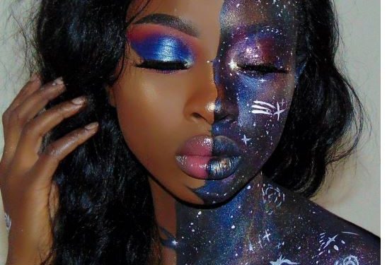 Half Human Half Galaxy – This Artist Turns Herself Into A Galaxay Using Makeup