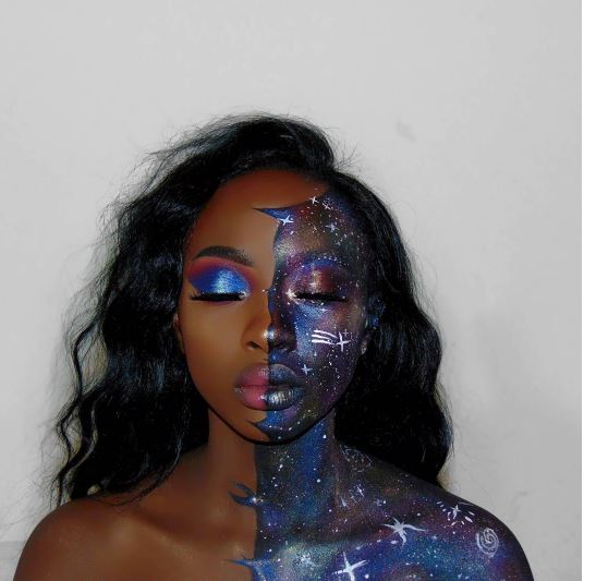 Half Human Half Galaxy - This Artist Turns Herself Into A Galaxay Using ...