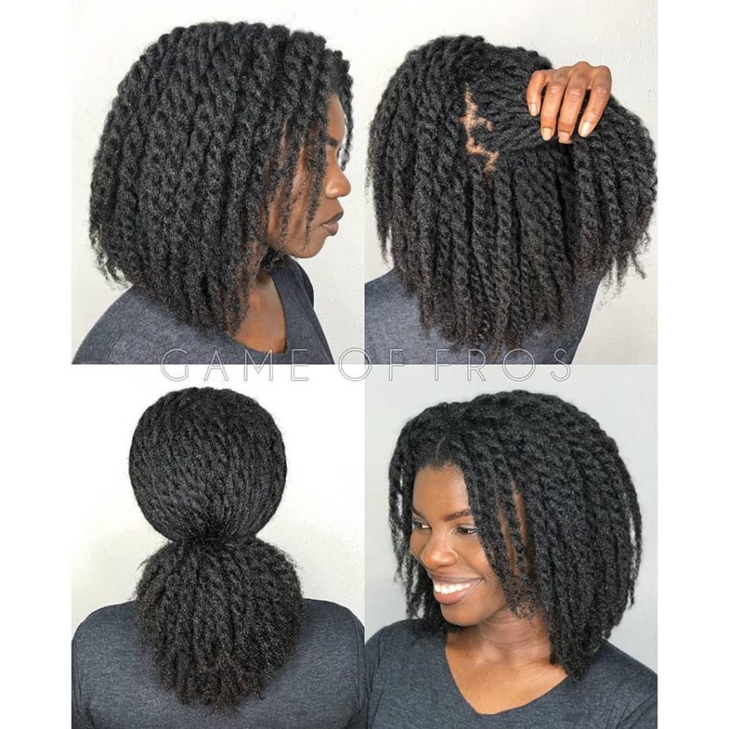 loose twists for length retention