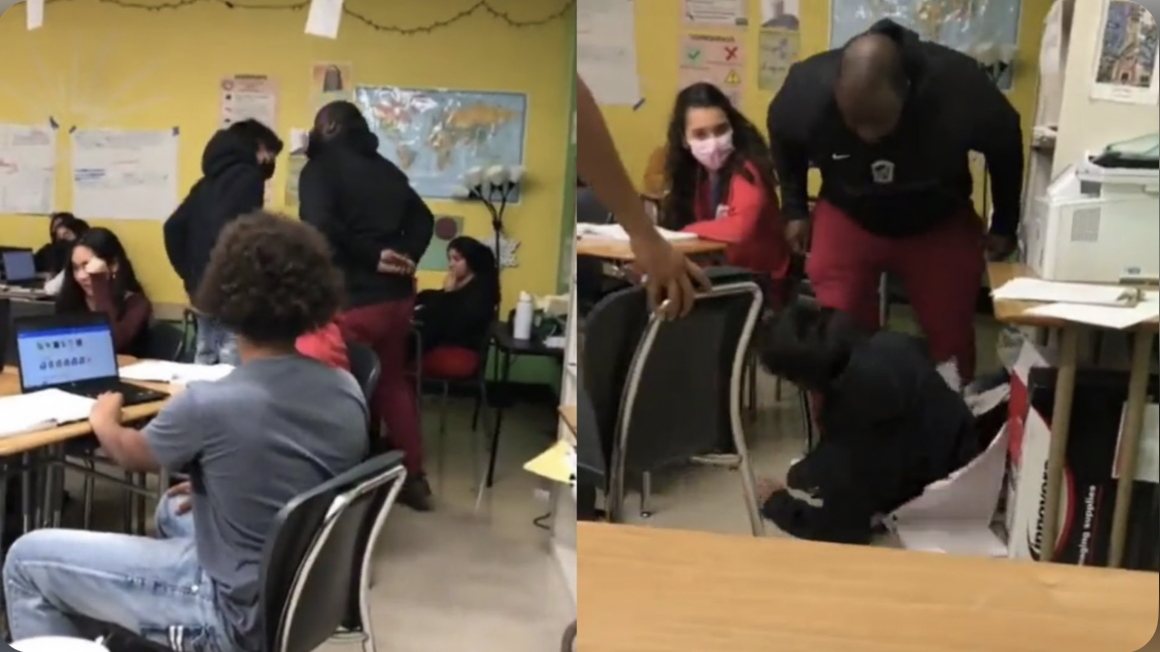 Substitute Teacher Throws Student Down And Pushes Him Out Of
The Class For Calling Him The N-Word: “Get tf out my class”
