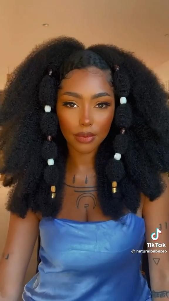 Bubble braids hairstyle