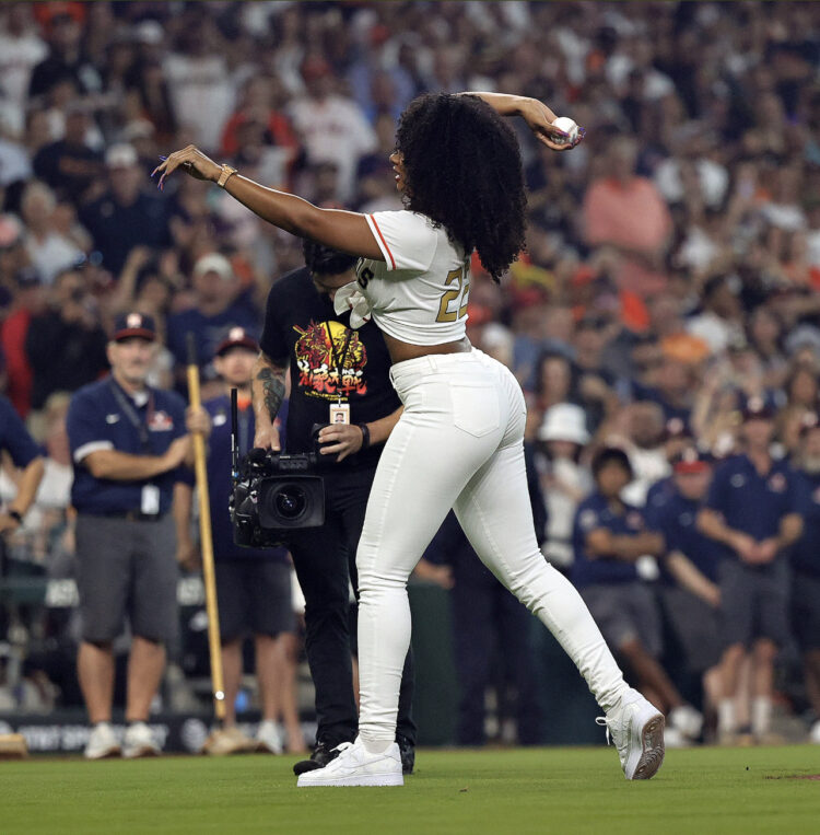 Megan Thee Stallion Throws First Ceremonial Pitch At Houston Astros Game