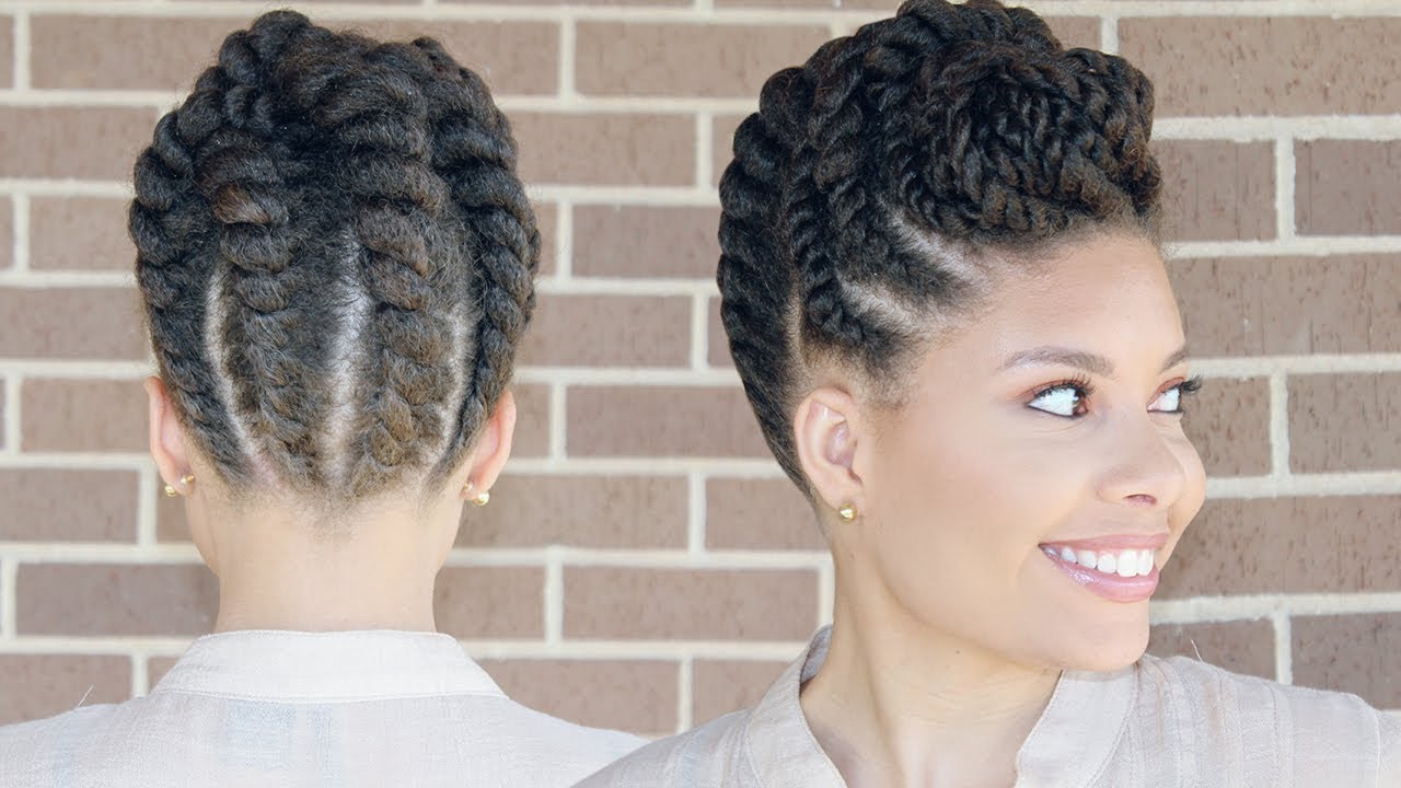 flat twist hairstyle for short hair