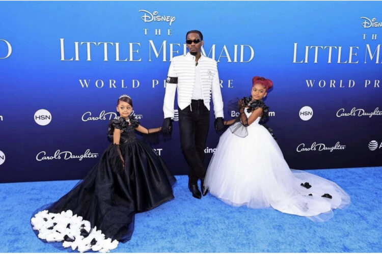 How Cute! Offset Attends The Little Mermaid Premiere With His Daughters Kulture And Kalea