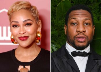 Meagan Good and Jonathan Majors