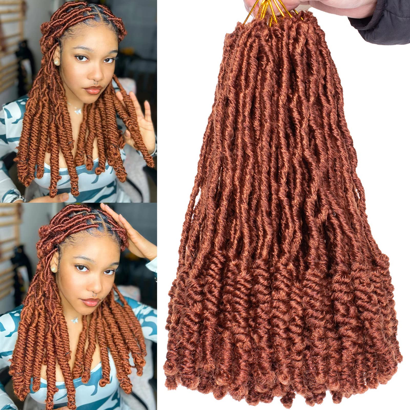 invisible locs with Marley hair