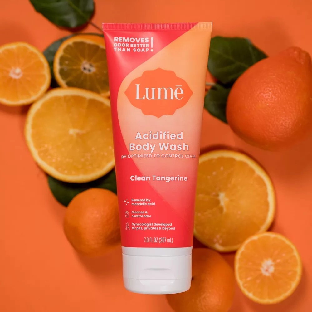 Lume Acidified Body Wash for dark inner thighs