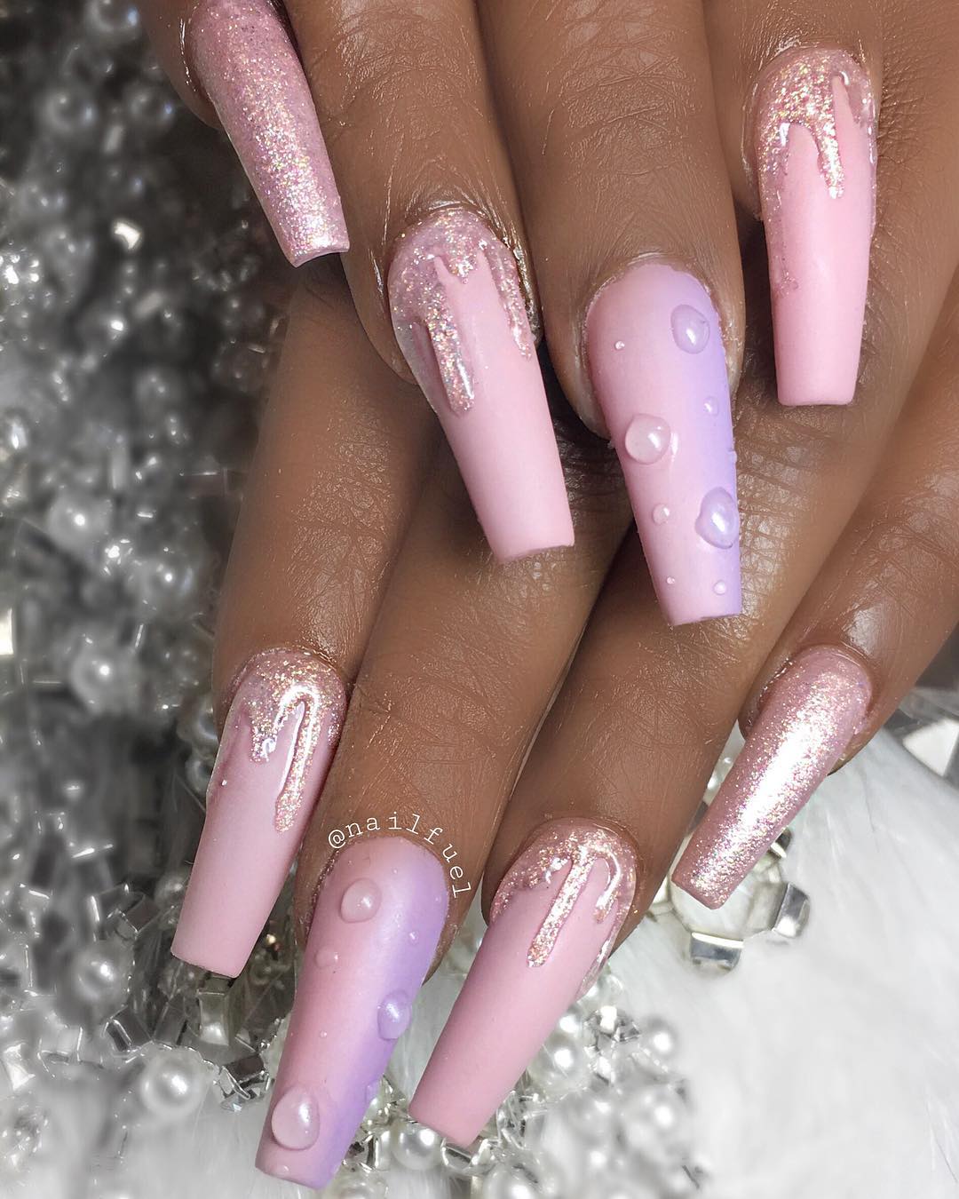 pink summer nails