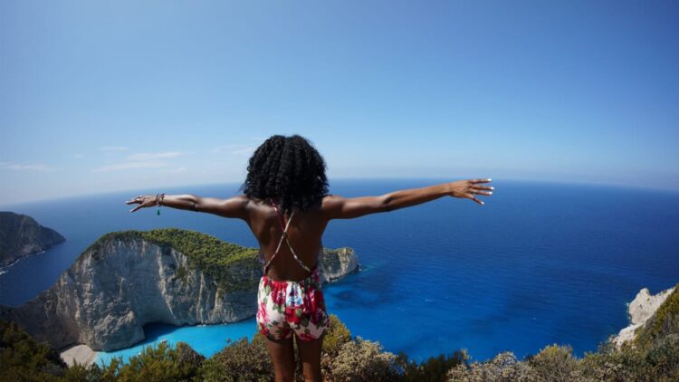 Black woman traveling alone