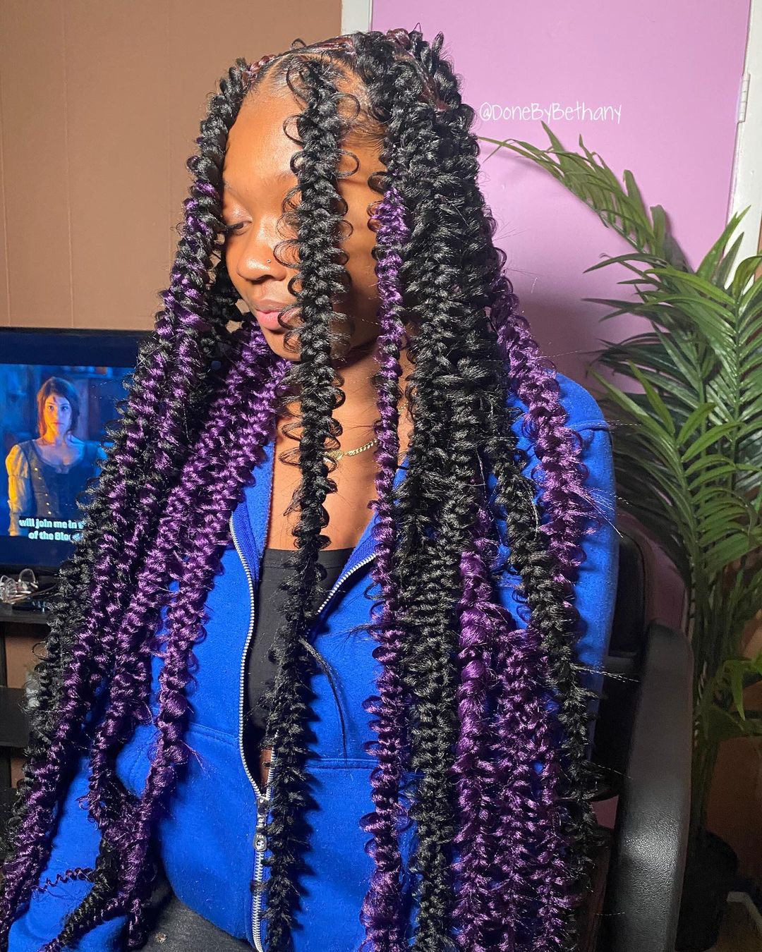 purple passion braids