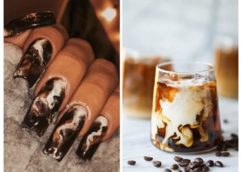 TikTok iced coffee nails