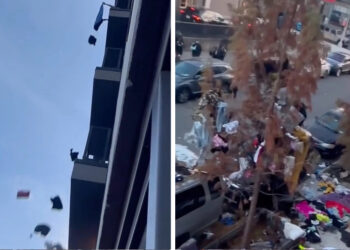 Woman Hurls Clothes Over Sixth-Floor NYC Balcony After She Catches Her Man In Bed With Another Woman