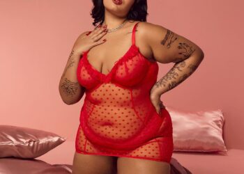 sexy red lacy lingerie