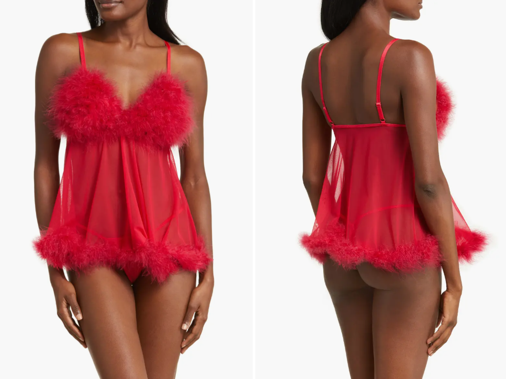 red lingerie set