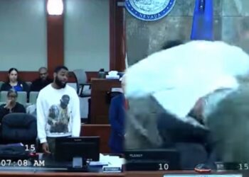 Wild Video Shows Felon Assaulting Las Vegas Judge in Flying Leap Over Bench