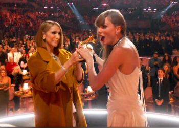 “The disrespect!” Fans Call Out Taylor Swift For Seemingly Ignoring Celine Dion On Stage After Album Of The Year Grammy Win