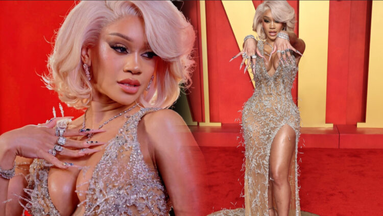 Saweetie Says She Has $25Million On Her Body As She Stuns At The Vanity Fair Oscar Party