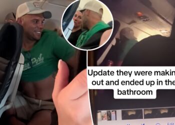 husband cheating on wife during flight