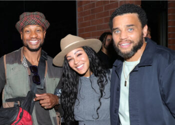 Meagan Good Says Viral Video of Michael Ealy Ignoring Jonathan Majors Is Edited:’ ‘It’s Sad’