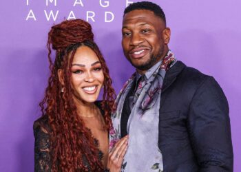 Meagan Good and Jonathan Majors