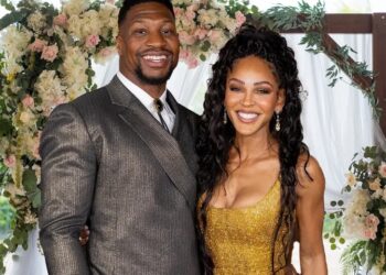 Meagan Good and Jonathan Majors